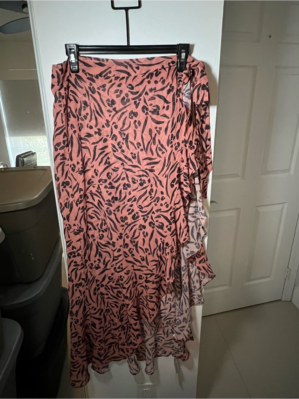 Cupshe Pink Printed High-Low Wrap Skirt